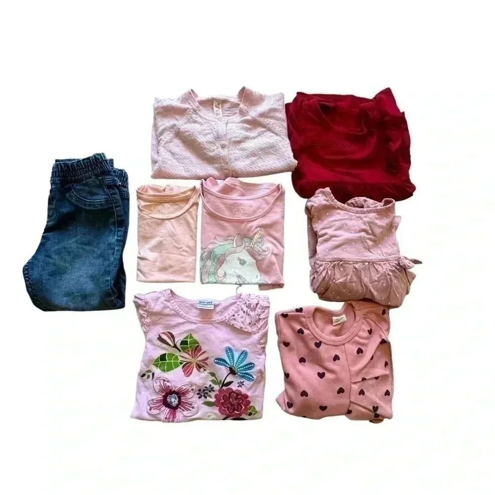 Children’s Place Tops and Jeans 8 Pc Bundle SZ 3-4T #2037